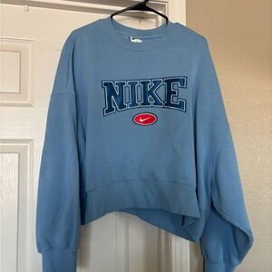 Nike Blue Oversized Long Sleeve Hoodie